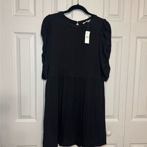 LOFT Black Long Sleeve Dress